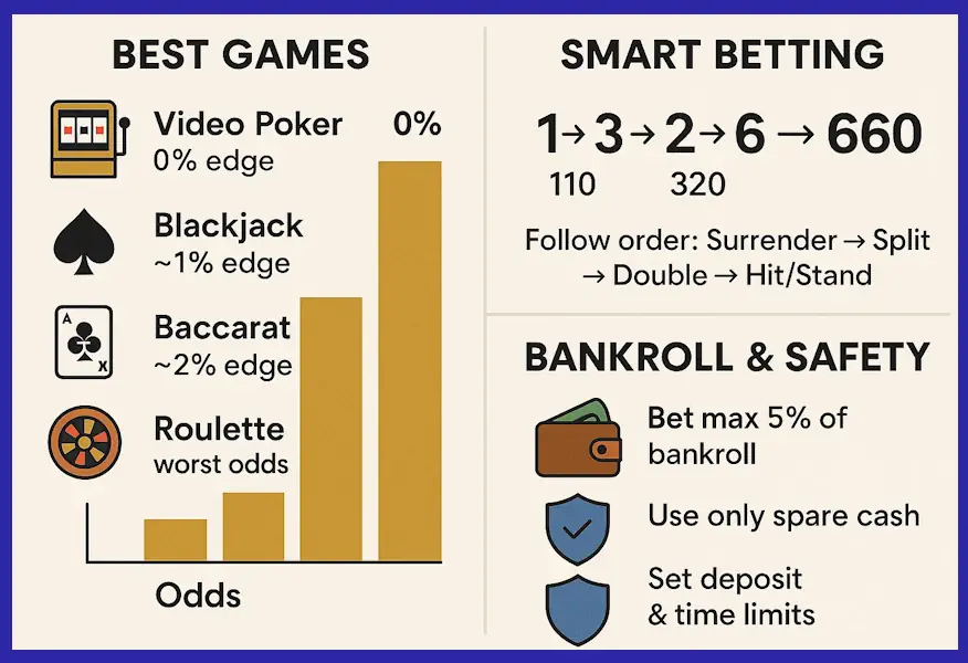Smart Casino Strategies for US Players Infographic